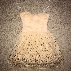 Champagne sequenced dress